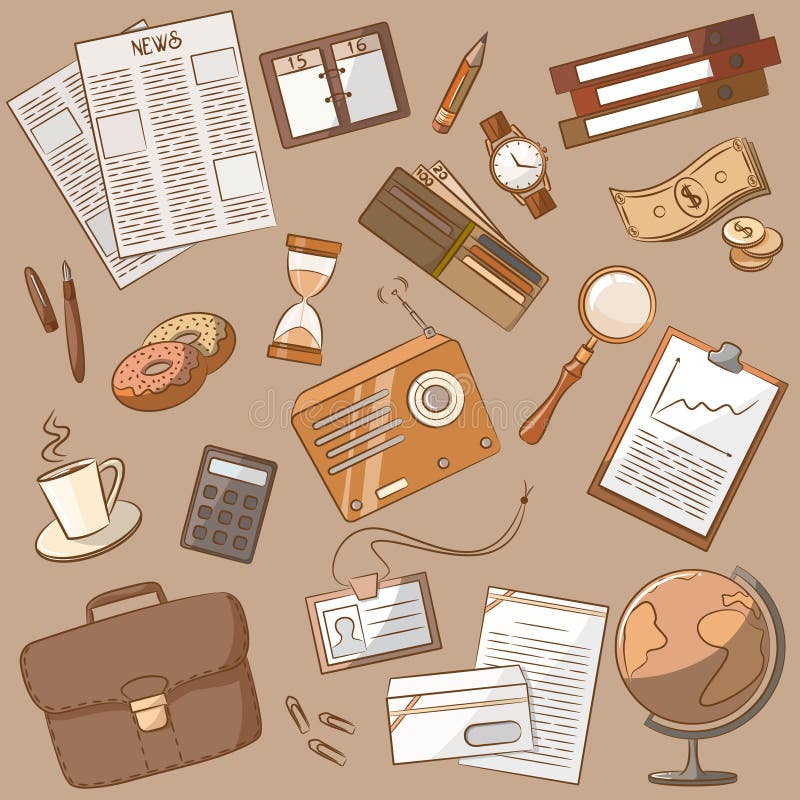 Estilo de la vendimia del doodle del asunto stock de ilustración Estilo de la vendimia del doodle del asunto stock de ilustración