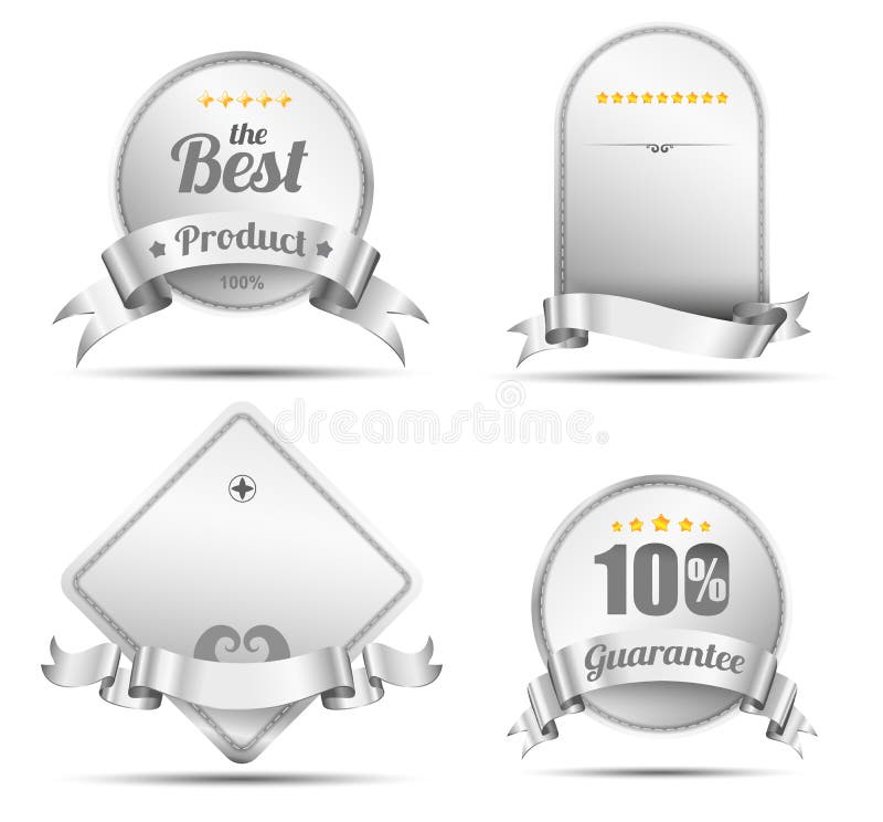 Estilo del emroidery de la bandera de la etiqueta del vector stock de ilustración Estilo del emroidery de la bandera de la etiqueta del vector stock de ilustración