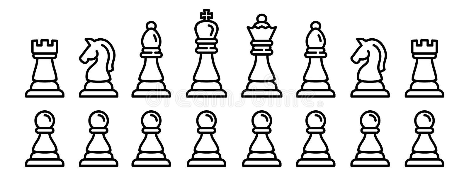 Ícone de bispo de xadrez esboço ícone vetor de bispo de xadrez para web  design isolado em fundo branco