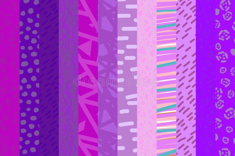 Estilo exhausto del catoon del fondo de la pendiente del collage de la mano rosada púrpura violeta del fondo ilustración del vector Estilo exhausto del catoon del fondo de la pendiente del collage de la mano rosada púrpura violeta del fondo ilustración del vector