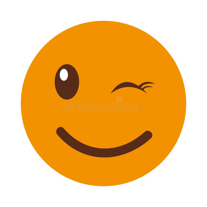 Estilo feliz del kawaii de la cara del emoticon stock de ilustración Estilo feliz del kawaii de la cara del emoticon stock de ilustración