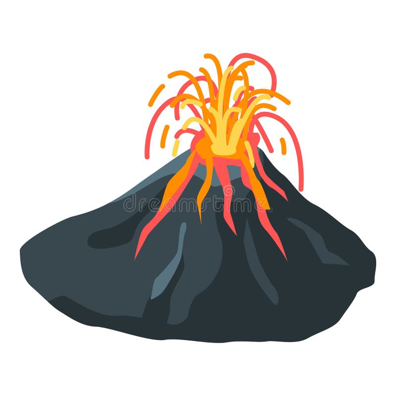 Ícone De Vulcão De Pedra Contorno Vetor Erupção Vulcânica Lava Fogo Cor  Plana Royalty Free SVG, Cliparts, Vetores, e Ilustrações Stock. Image  211554964