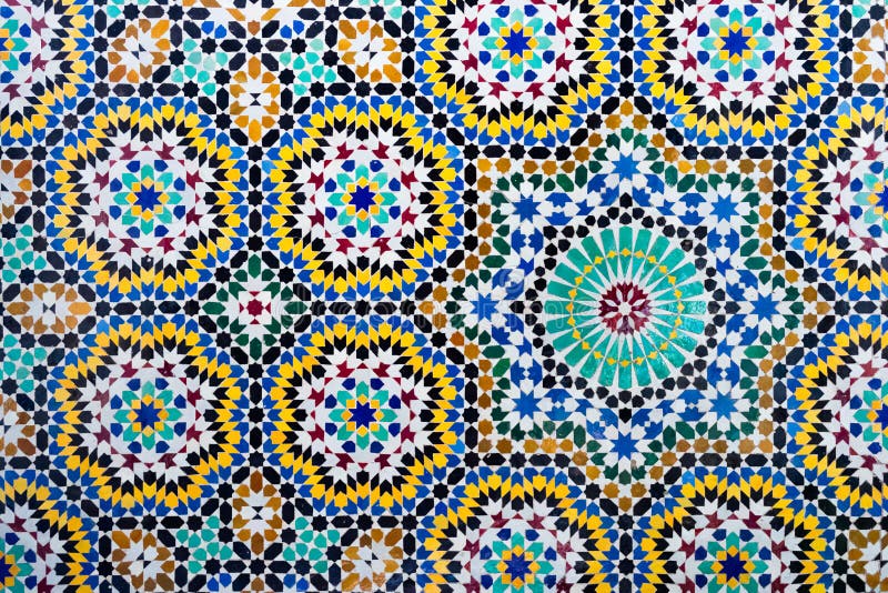 Estilo marroquino do mosaico islâmico útil como o fundo