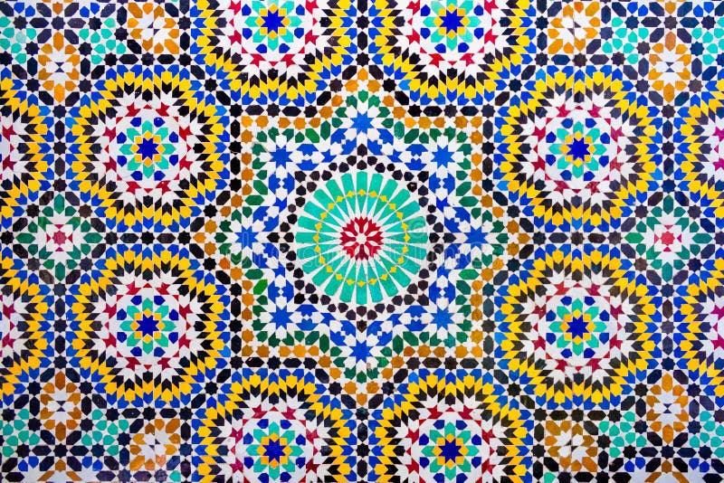 Estilo marroquí del mosaico islámico útil como fondo