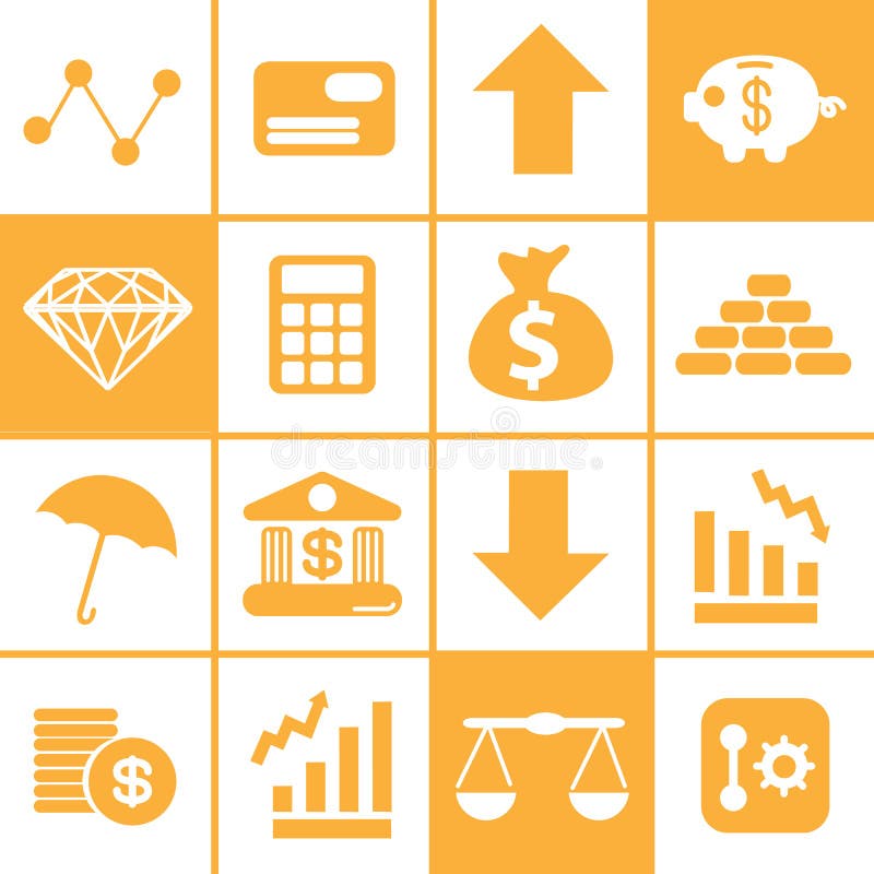 Estilo 16 moderno financeiro ilustração royalty free Estilo 16 moderno financeiro ilustração royalty free