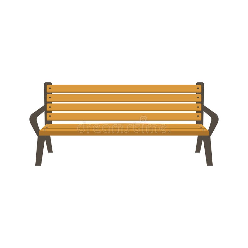 Estilo plano del ejemplo del vector del banco de parque stock de ilustración Estilo plano del ejemplo del vector del banco de parque stock de ilustración