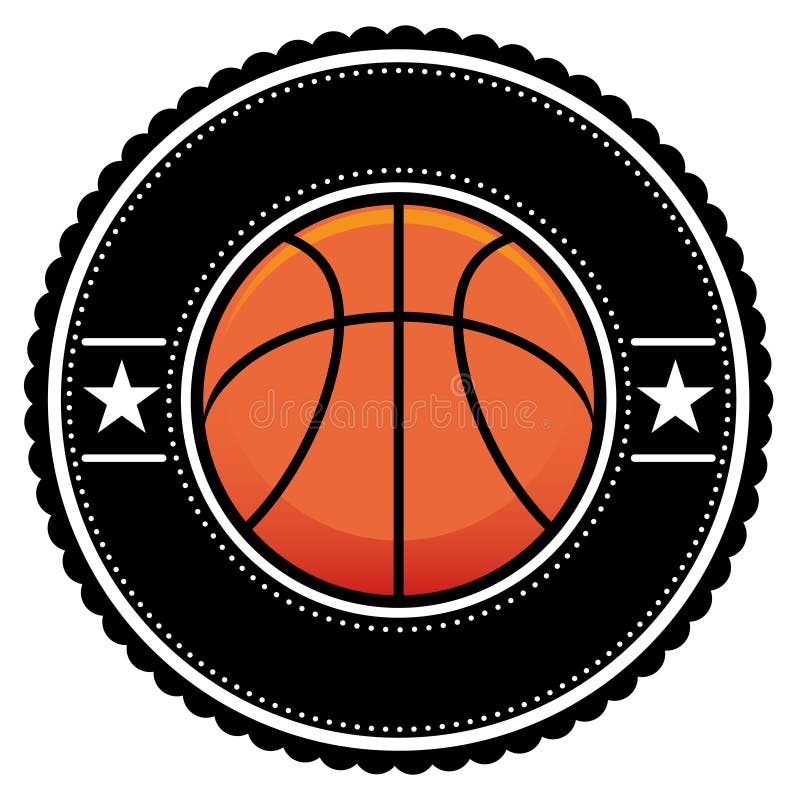 Logótipo de Basquetebol Estilo Retro ilustração do vetor