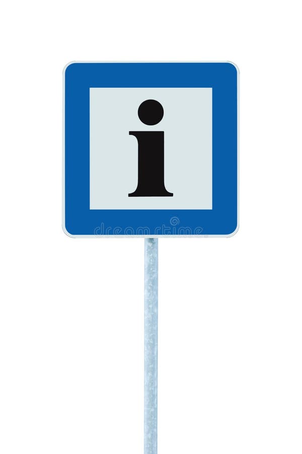 A estrada da informação assina dentro o azul, preto que eu rotulo o ícone, quadro branco, signage isolado da informação da borda fotos de stock A estrada da informação assina dentro o azul, preto que eu rotulo o ícone, quadro branco, signage isolado da informação da borda fotos de stock