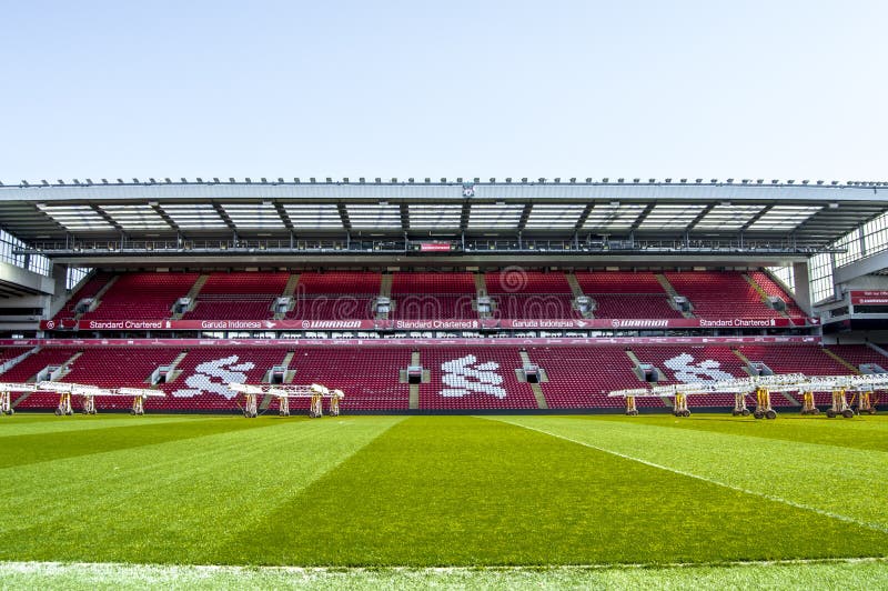 A Sala De Mudança No Estádio De Anfield Em Liverpool, Reino Unido Imagem  Editorial - Imagem de britânico, cidade: 122762180