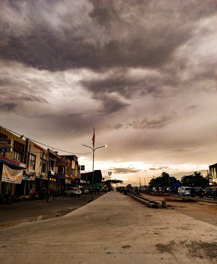A estrada de Depok imagens de stock