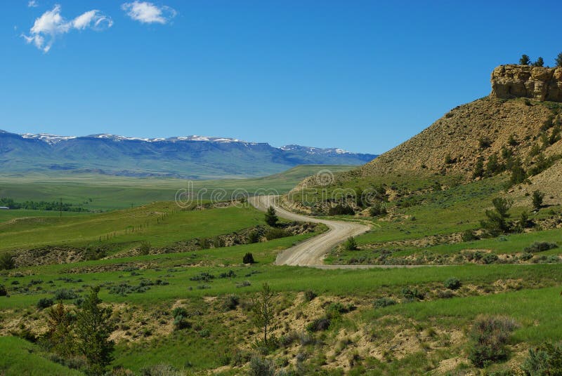 Jeep road near Sunshine Reservoir and Meeteetse, Wyoming. Jeep road near Sunshine Reservoir and Meeteetse, Wyoming