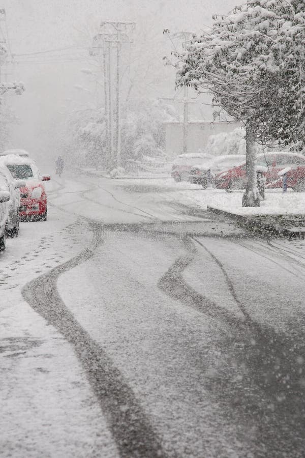 Estrada na Neve imagem de stock royalty free