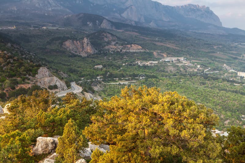 Picturesque road in the mountains of Crimea. Picturesque road in the mountains of Crimea