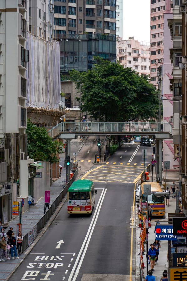 Estradas de rua e prédios de autoestradas em hong kong foto de stock