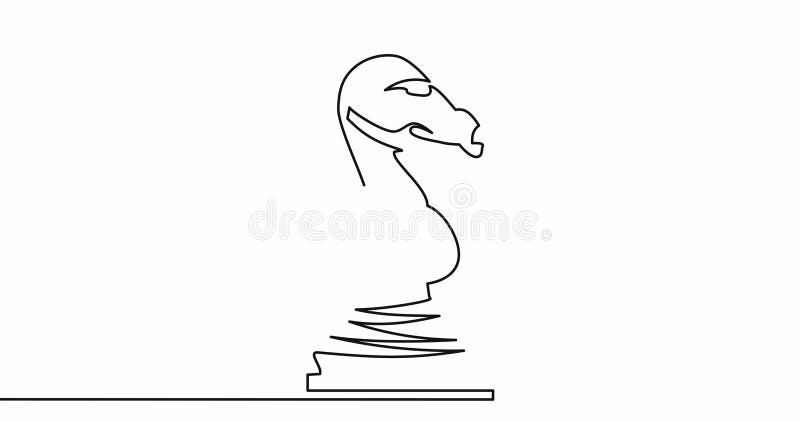 Animação Do ícone Da Linha De Xadrez De Cavalos Video Estoque - Vídeo de  inteligência, jogo: 262728141