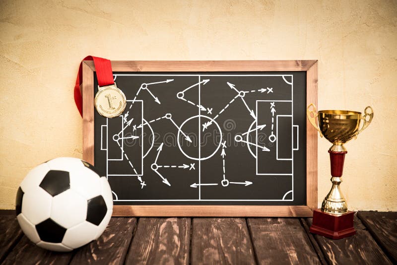 Estrategia del juego de fútbol fotografía de archivo libre de regalías Estrategia del juego de fútbol fotografía de archivo libre de regalías