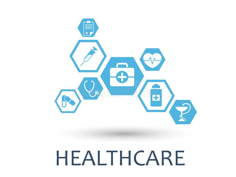 Estratto di esagono Il fondo della medicina con le linee, poligoni ed integra le icone piane Concetto di Infographic medico illustrazione di stock Estratto di esagono Il fondo della medicina con le linee, poligoni ed integra le icone piane Concetto di Infographic medico illustrazione di stock