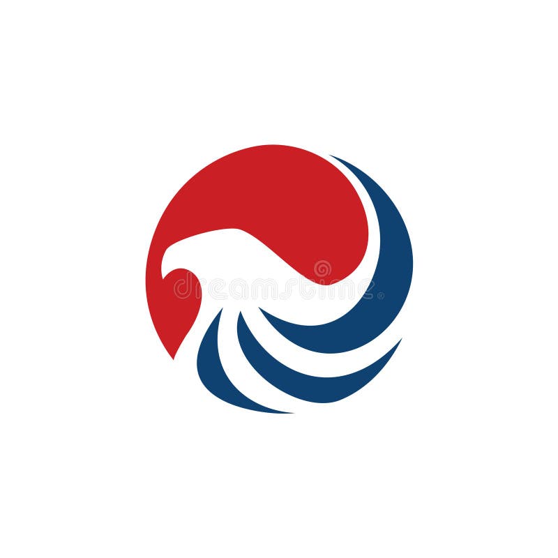 Estratto Eagle Falcon Stripes Logo Symbol del cerchio illustrazione di stock Estratto Eagle Falcon Stripes Logo Symbol del cerchio illustrazione di stock