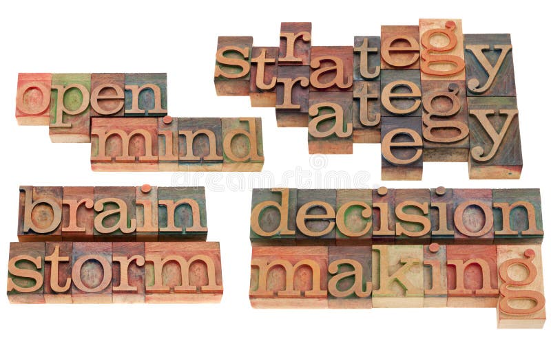 Estratégia, brainstorming e tomada de decisão foto de stock
