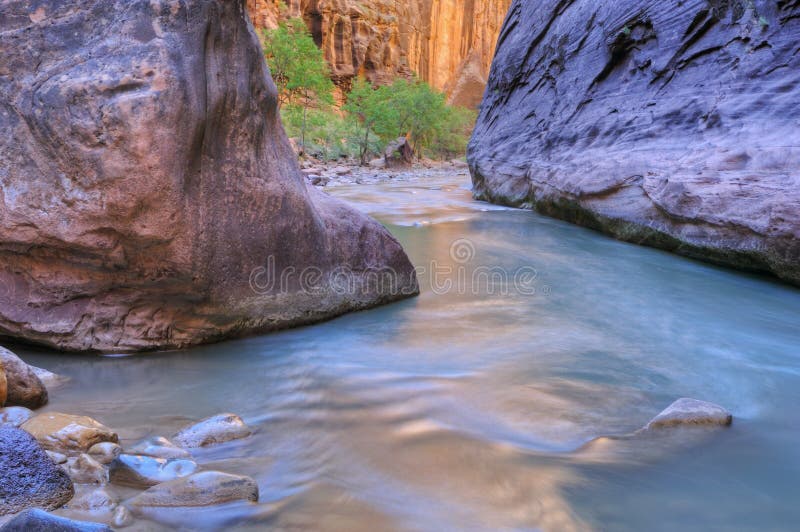 Gargantas do Rio Virgin fotos de stock