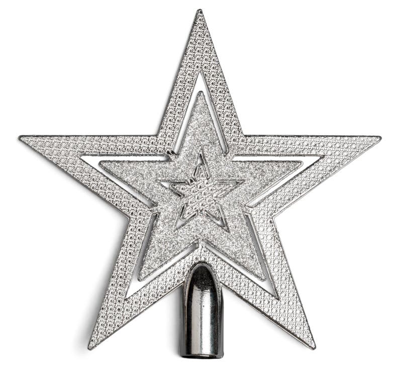 Estrela brilhante do Natal isolada no branco fotos de stock Estrela brilhante do Natal isolada no branco fotos de stock