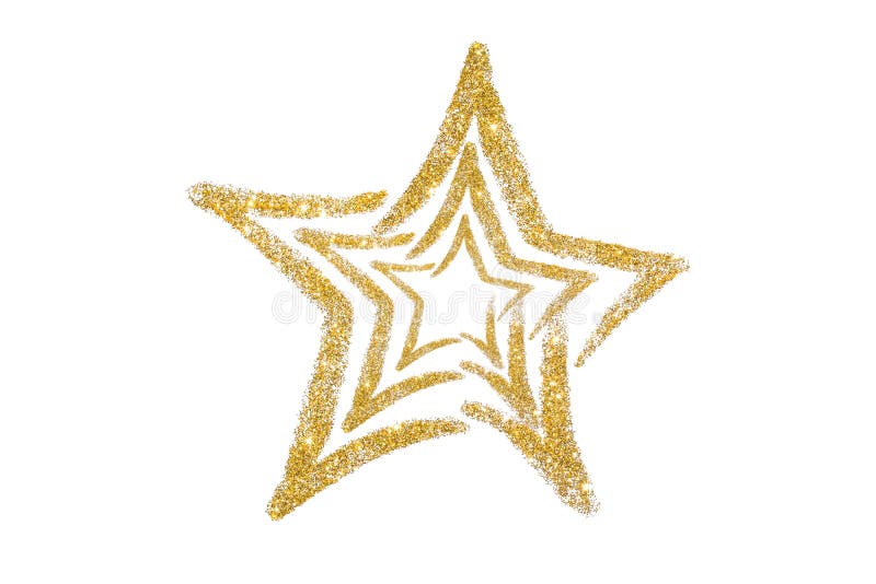 Estrela do brilho do ouro Lantejoulas Brilho dourado pó glitter Shini
