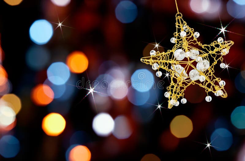 Estrela do Natal com luzes