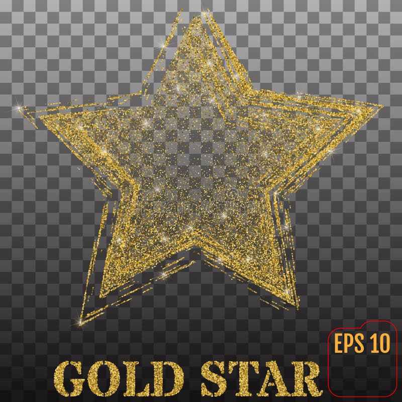 Estrela dourada brilhante, isolada no fundo transparente Vetor ilustração royalty free Estrela dourada brilhante, isolada no fundo transparente Vetor ilustração royalty free
