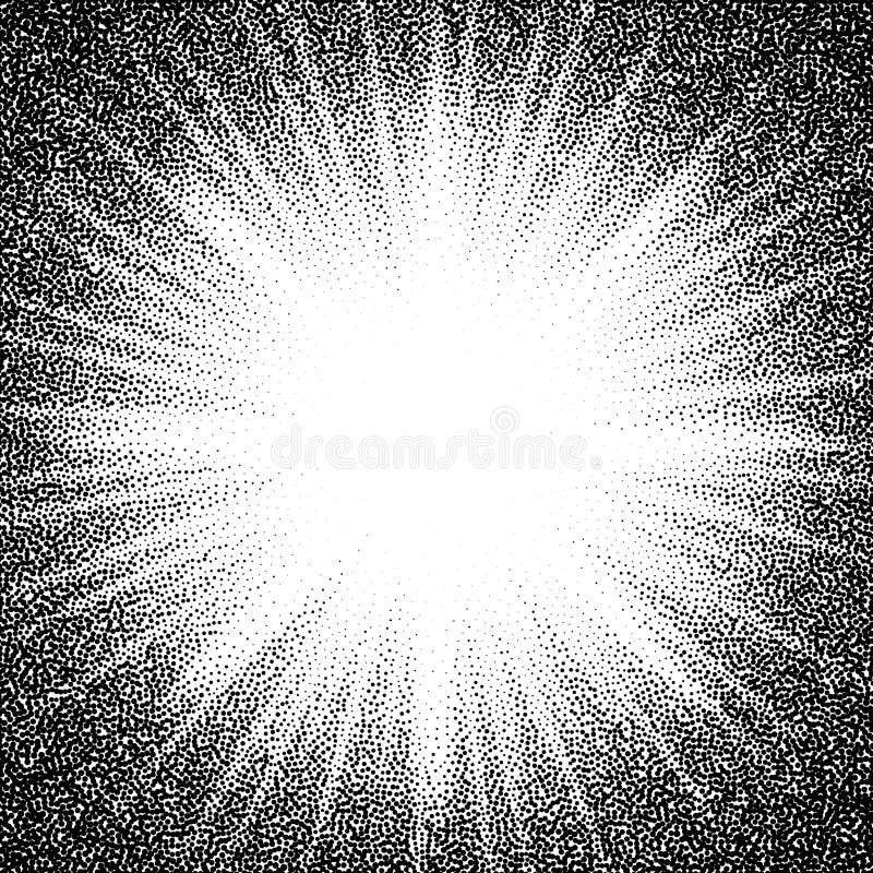 Explosão de estrelas. Fundo vetorial abstrato em meio-tom preto e branco ilustração do vetor