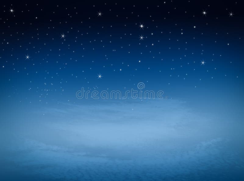 Estrela no céu noturno ilustração do vetor