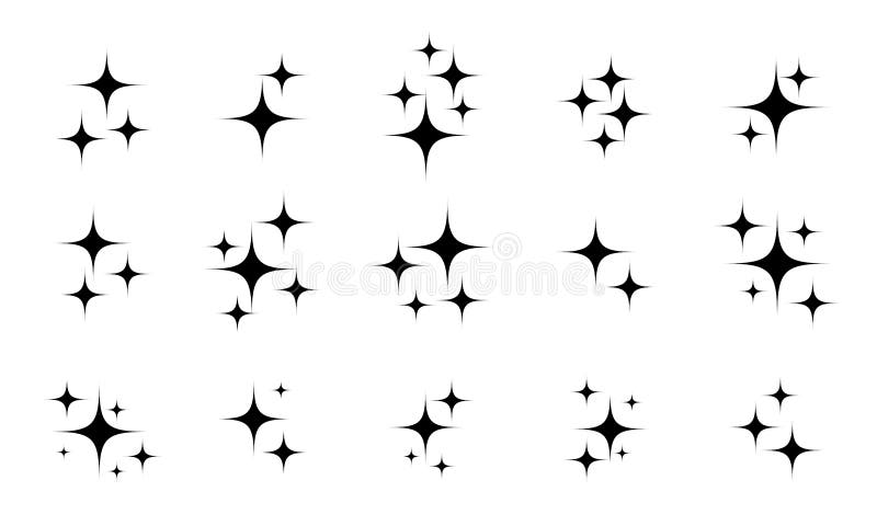 A estrela sparkles grupo de cintilação do vetor ilustração do vetor A estrela sparkles grupo de cintilação do vetor ilustração do vetor