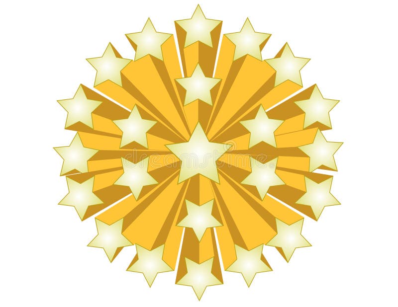 Bola De Dragão Uma Estrela Com Cor Dourada Ilustração do Vetor - Ilustração  de série, sinal: 214457342
