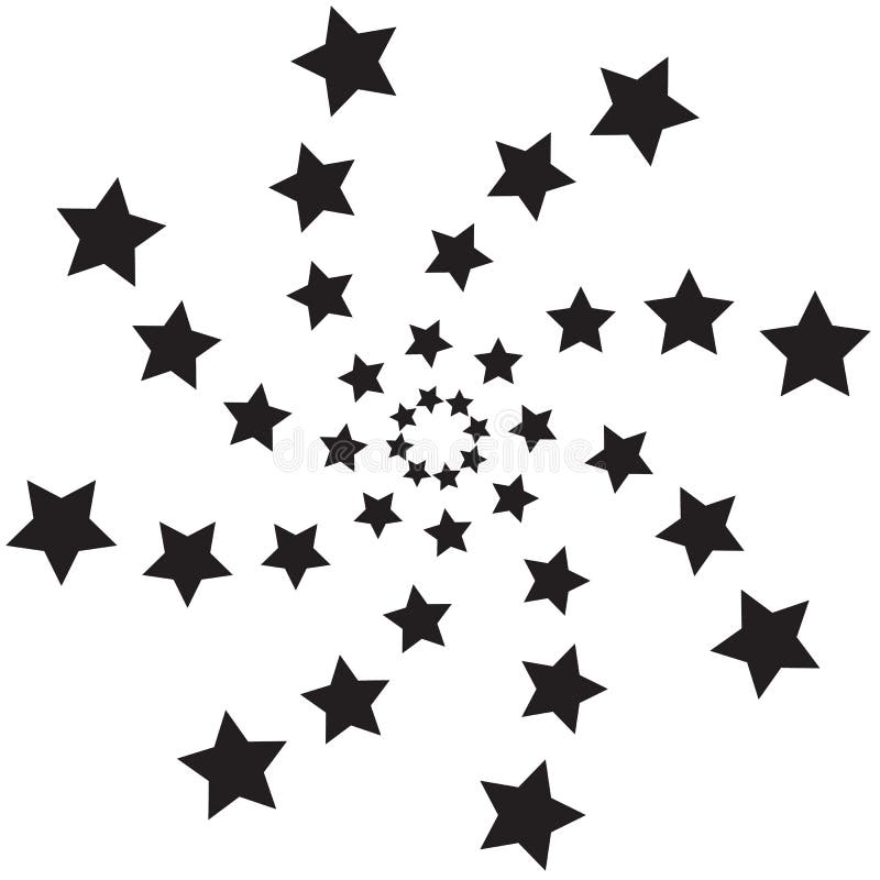 Estrelas espirais ilustração royalty free Estrelas espirais ilustração royalty free