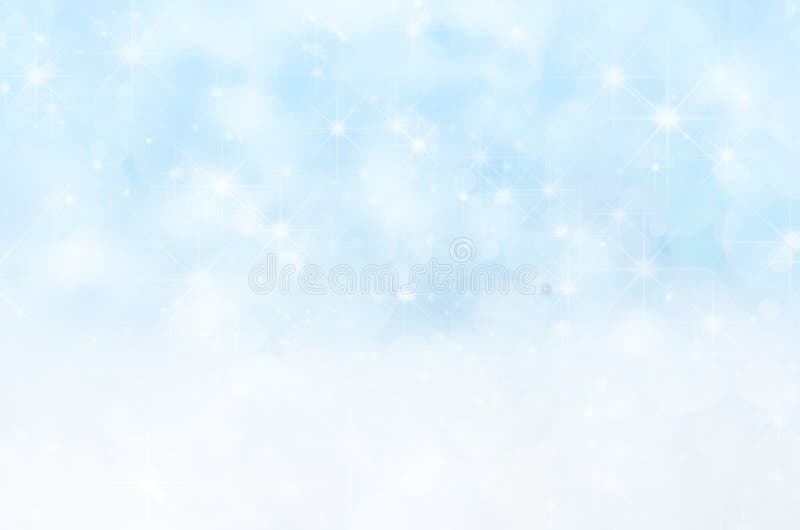 Estrelas Nevadas e Bokeh – Fundo de Natal ilustração royalty free