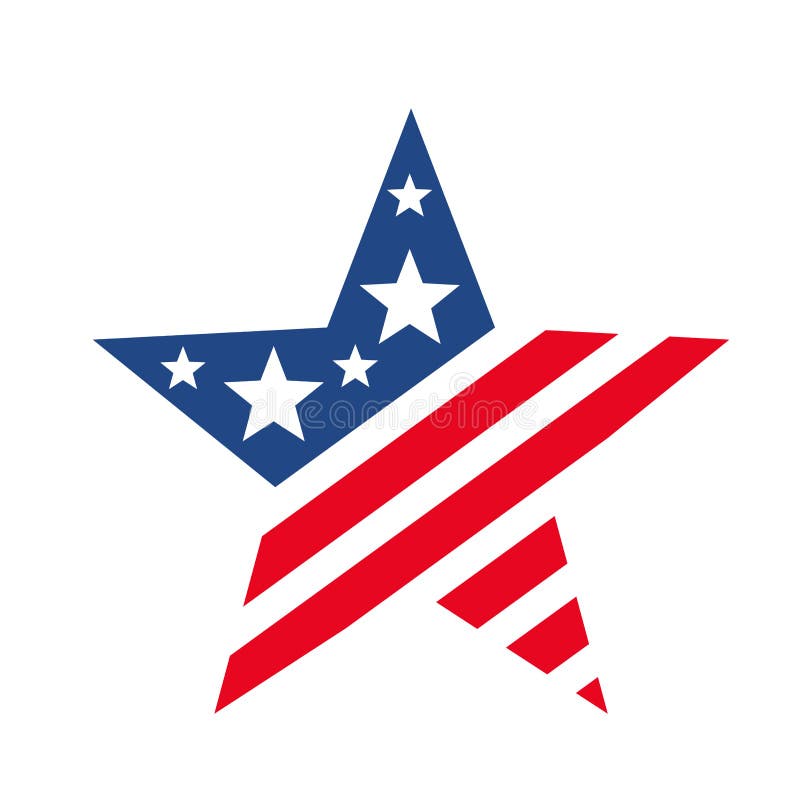 Estrella americana como bandera de los E.E.U.U.