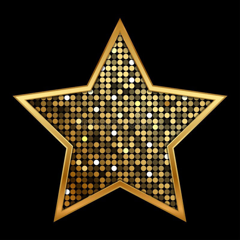 Estrella brillante del oro ilustración del vector Estrella brillante del oro ilustración del vector