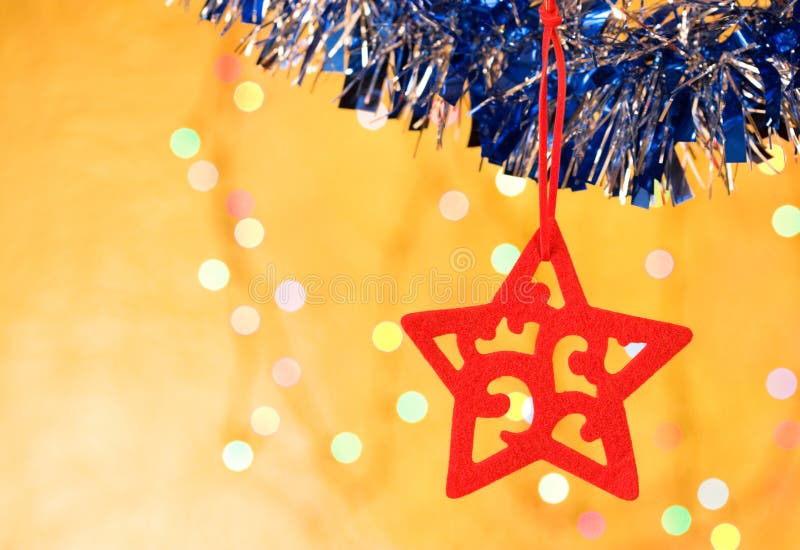 Estrella decorativa de la Navidad fotografía de archivo libre de regalías