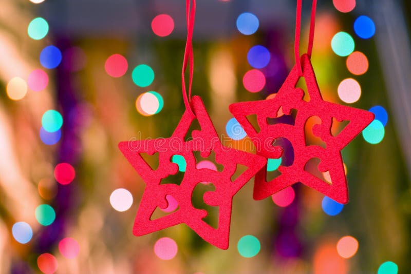 Estrella decorativa de la Navidad imágenes de archivo libres de regalías