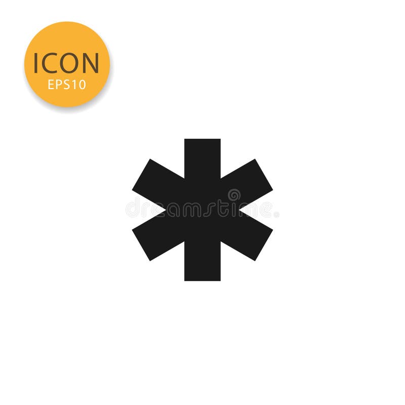 Estrella del estilo plano aislado icono de la vida stock de ilustración Estrella del estilo plano aislado icono de la vida stock de ilustración
