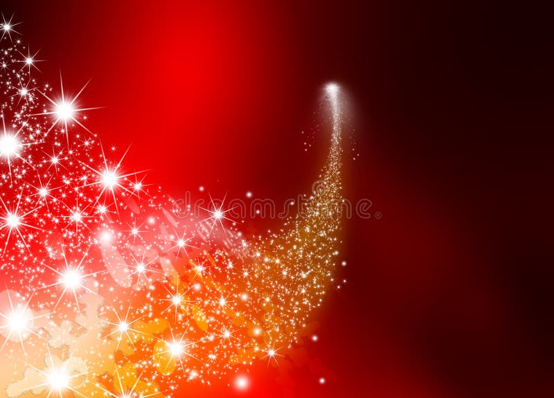 Estrella el caer brillante abstracta - estrella fugaz con la estrella del centelleo ilustración del vector