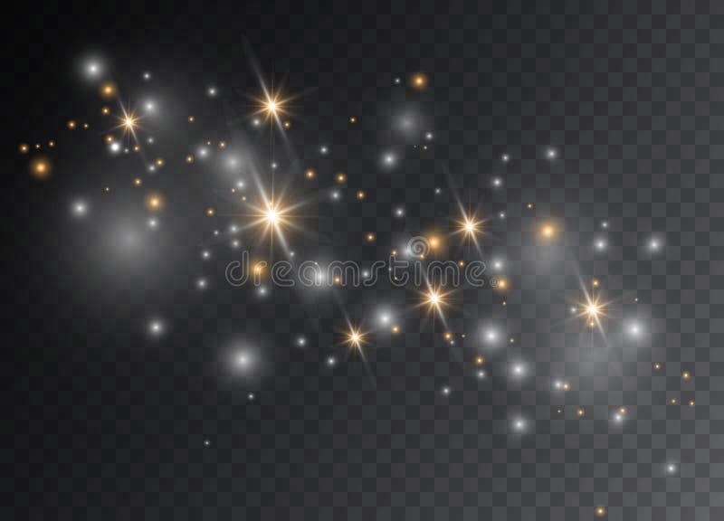 Light glow effect stars. Vector sparkles on transparent background. Christmas abstract pattern. Sparkling magic dust particles. Light glow effect stars. Vector sparkles on transparent background. Christmas abstract pattern. Sparkling magic dust particles