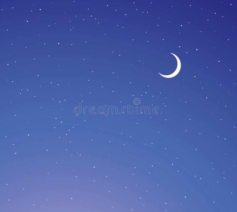 Estrellas En El Cielo Nocturno. Dibujo Vectorial Ilustración del Vector -  Ilustración de cubo, luna: 209660180