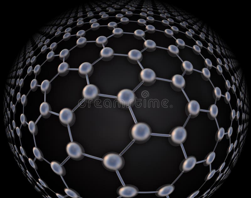 Estructura atómica de Graphene ilustración del vector Estructura atómica de Graphene ilustración del vector