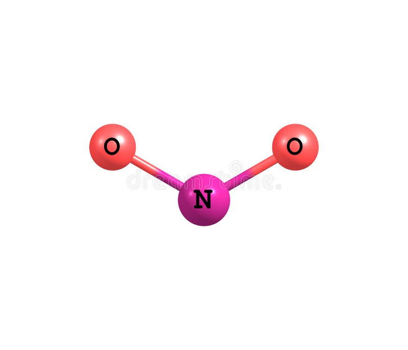 Estructura Molecular Del Dióxido De Nitrógeno Aislada En Blanco Stock de  ilustración - Ilustración de gente, compuesto: 42229708