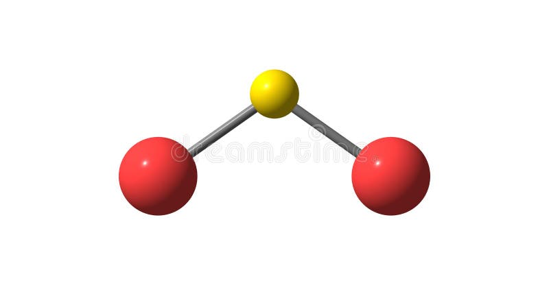 Estructura Molecular Del Dióxido De Azufre Aislada En