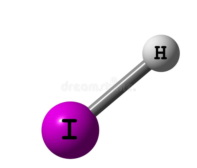 Estructura Molecular Del Yoduro De Hidrógeno (HI) En El Fondo Blanco Stock  de ilustración - Ilustración de molécula, yoduro: 42492601