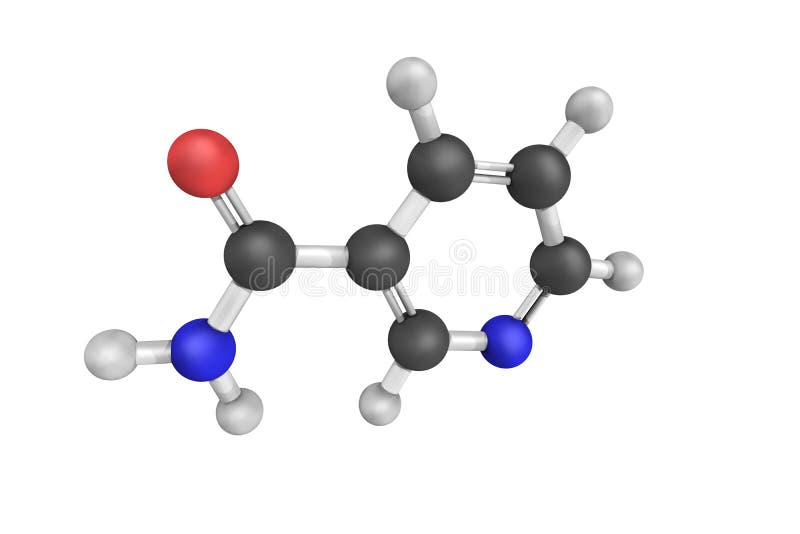 estrutura 3d da nicotinamida, igualmente conhecida como o niacinamide, um vitam foto de stock estrutura 3d da nicotinamida, igualmente conhecida como o niacinamide, um vitam foto de stock