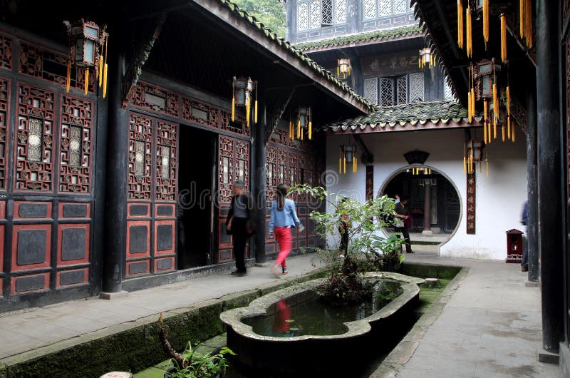 Sichuan Province south of the ancient folk houses, built in the Ming Dynasty Wanli is a national key cultural relics protection units.The internal structure of Chinese Sichuan ancient residential. Sichuan Province south of the ancient folk houses, built in the Ming Dynasty Wanli is a national key cultural relics protection units.The internal structure of Chinese Sichuan ancient residential.