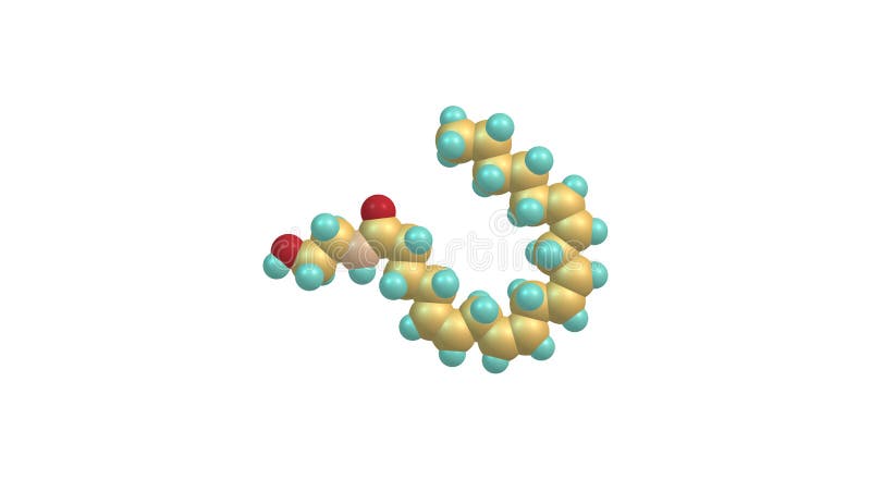 Estrutura Molecular Anandamida Isolada Em Branco Ilustração Stock -  Ilustração de molecular, molécula: 214613048