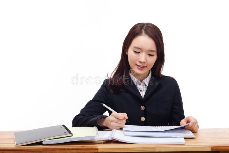 Estudante asiático novo fotos de stock royalty free Estudante asiático novo fotos de stock royalty free